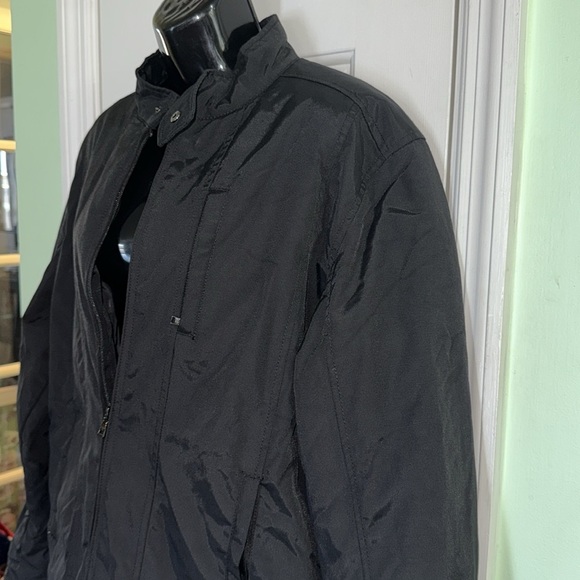Calvin Klein Black SoftShell Nylon Cotton Water/Wind  Resistant Jacket Size L - Picture 4 of 13